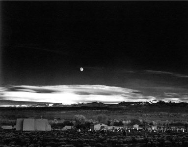 Ansel Adams Moonrise, Hernandez , New Mexico
